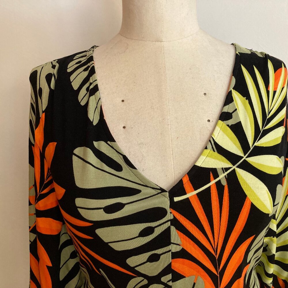 G by Giuliana Palms Lime Black Orange Dress Tropical Resort Summer - Picture 4 of 11